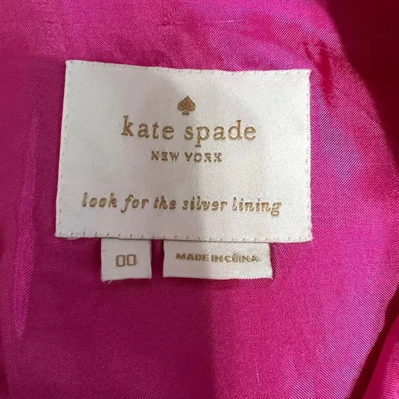 Kate Spade Fit and Flare Floral Embellished Pink Women's Dress Size 00 - Picture 8 of 16